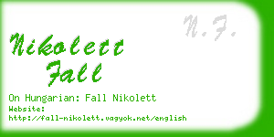 nikolett fall business card